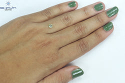 0.32 CT Round Shape Natural Diamond Greenish Yellow Color SI1 Clarity (4.32 MM)
