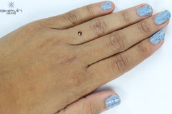 0.12 CT Heart Shape Natural Diamond Enhanced Pink Color VS2 Clarity (3.44 MM)