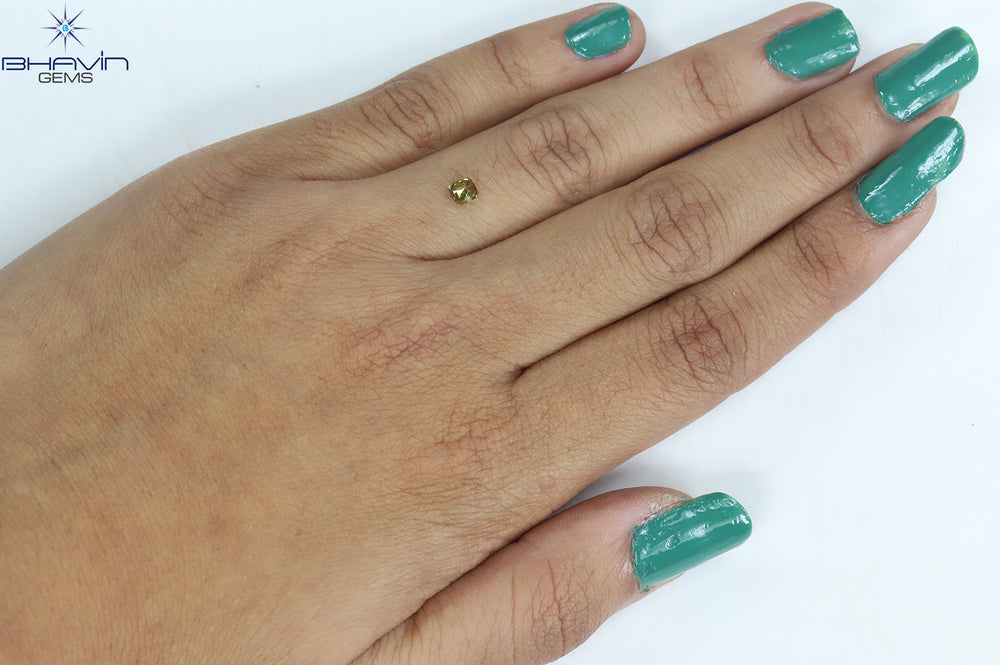 0.26 CT Cushion Shape Natural Diamond Green Color SI2 Clarity (3.80 MM)