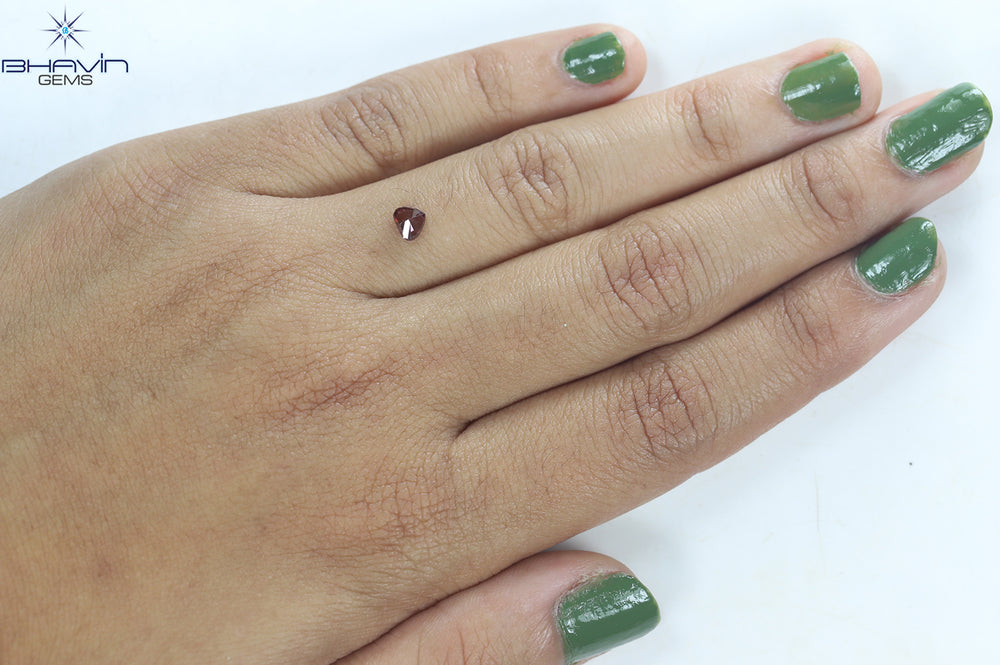 0.28 CT Heart Shape Enhanced Pink Color Natural Loose Diamond VS1 Clarity (4.49 MM)