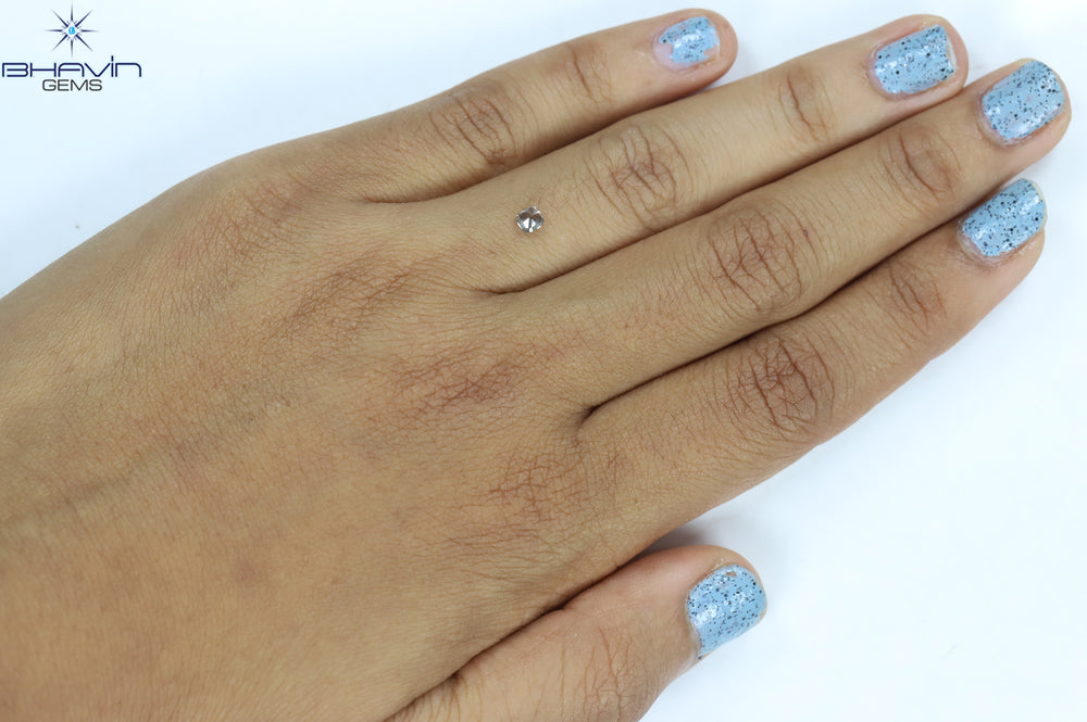 0.21 CT Cushion Shape Natural Diamond Gray Color VS1 Clarity (3.22 MM)