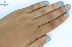 0.21 CT Cushion Shape Natural Diamond Gray Color VS1 Clarity (3.22 MM)