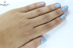 0.13 CT Heart Shape Natural Diamond Enhanced Pink Color SI1 Clarity (2.86 MM)