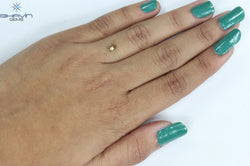 0.39 CT Oval Shape Natural Diamond Orange Color I1 Clarity (5.19 MM)