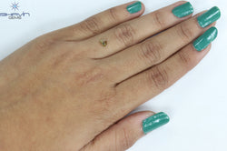 0.37 CT Heart Shape Natural Diamond Orange Yellow Color I1 Clarity (4.90 MM)