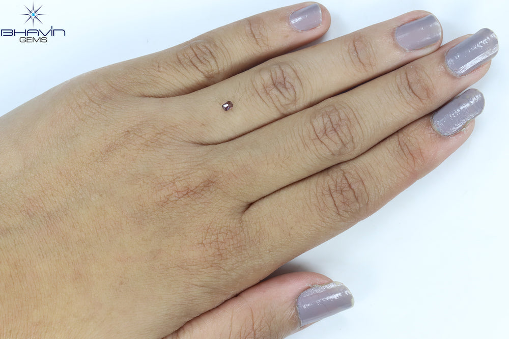 0.08 CT Radiant Diamond Pink Color Natural Diamond Clarity VS1 (2.83 MM)