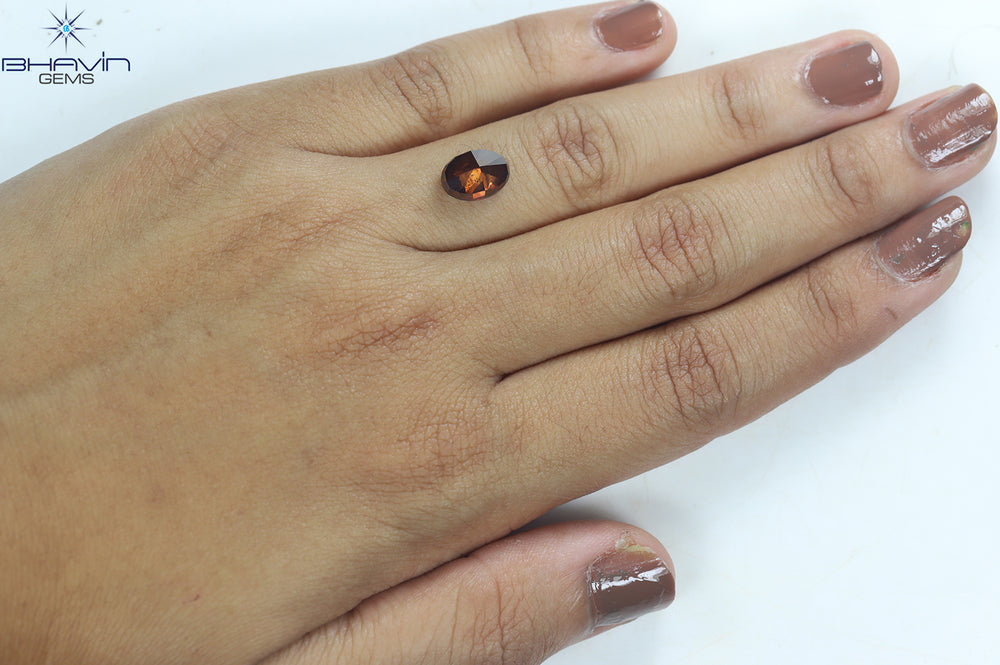 2.42 CT Oval Shape Natural Diamond Pink Brown Color VS1 Clarity (9.34 MM)