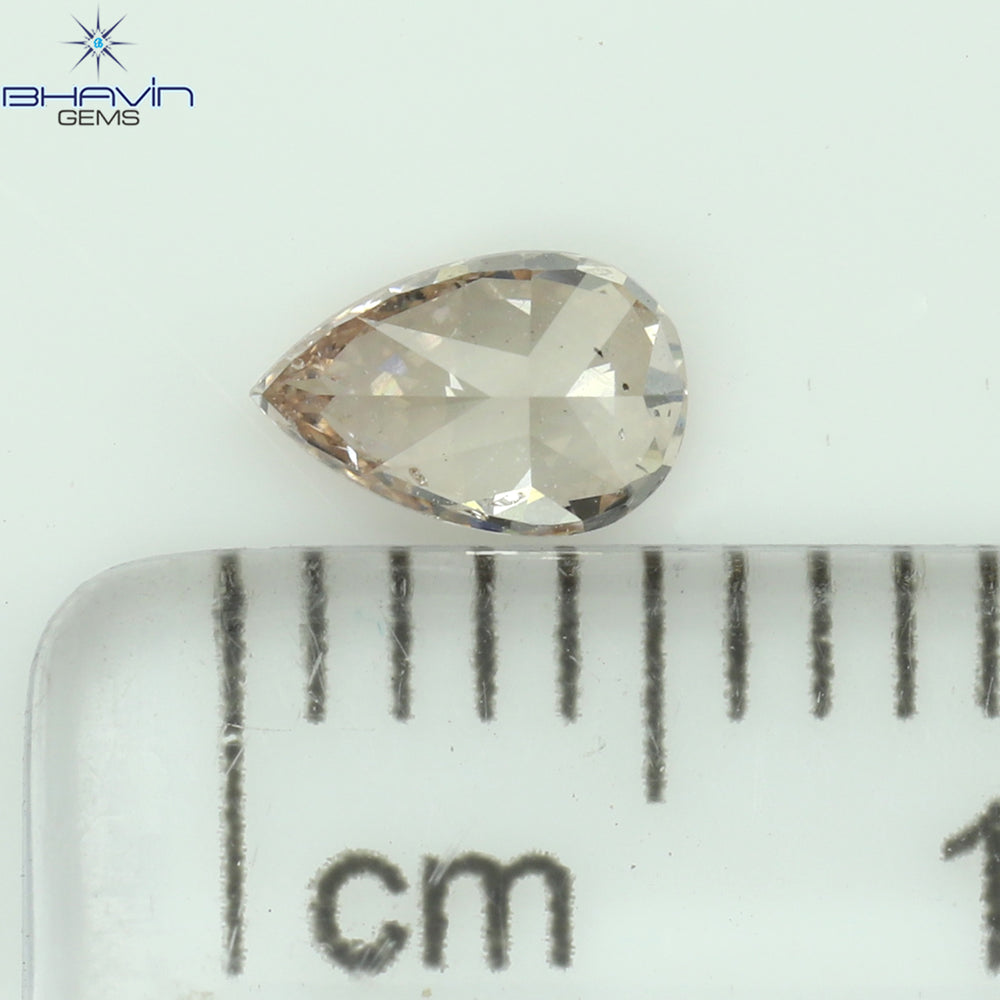0.30 CT Pear Shape Natural Diamond Pink (Argyle) Color VS2 Clarity (5.20 MM)