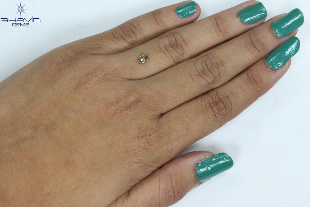 0.40 CT Oval Shape Natural Diamond Yellow Color SI1 Clarity (5.20 MM)