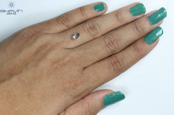 0.69 CT Pear Shape Natural Loose Diamond Salt And Pepper Color I3 Clarity (7.06 MM)