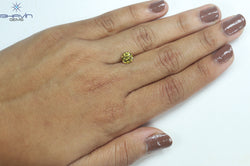 1.02 CT Round Shape Natural Diamond Orange Brown Color SI2 Clarity (6.33 MM)