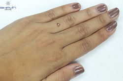 0.18 CT Heart Shape Enhanced Pink Color Natural Loose Diamond SI2 Clarity (3.58 MM)