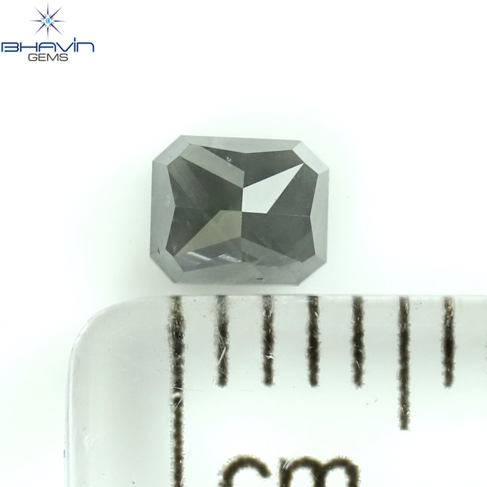 0.35 CT Radiant Shape Natural Diamond Gray Color I3 Clarity (4.00 MM)