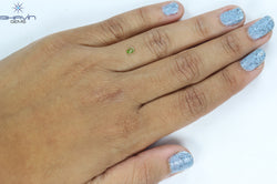 0.11 CT Oval Shape Natural Loose Diamond Green Color VS2 Clarity (4.04 MM)