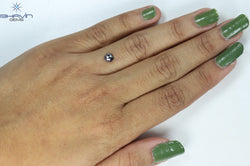 0.69 CT Hexagon Shape Natural Loose Diamond Salt And Pepper Color I3 Clarity (5.64 MM)