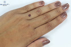 0.27 CT Heart Shape Natural Loose Diamond Pink Color VS2 Clarity (4.40 MM)