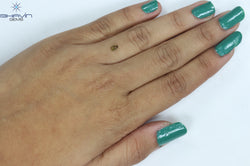 0.16 CT Pear Shape Natural Diamond Green Color SI1 Clarity (4.55 MM)