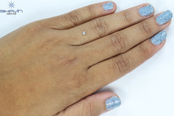 0.10 CT Oval Shape Natural Diamond Greenish Blue Color VS1 Clarity (3.14 MM)