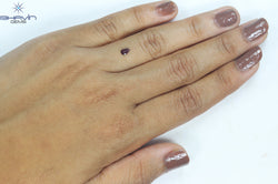 0.16 CT Pear Shape Natural Diamond Pink Color I1 Clarity (4.67 MM)