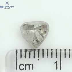 1.07 CT Heart Shape Natural Loose Diamond White Milky Color I3 Clarity (6.62 MM)