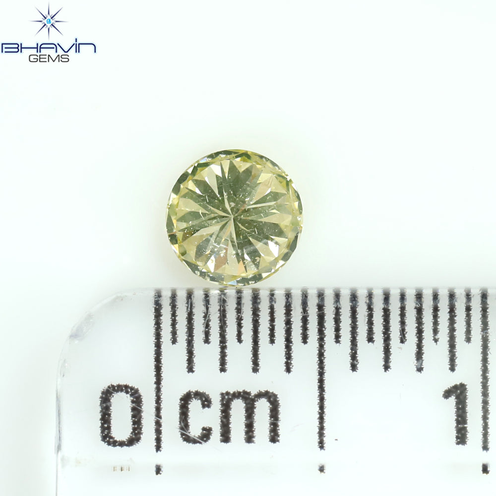 0.30 CT Round Shape Natural Loose Diamond Yellow Color VS2 Clarity (4.18 MM)