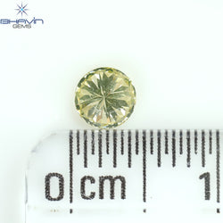 0.30 CT Round Shape Natural Loose Diamond Yellow Color VS2 Clarity (4.18 MM)