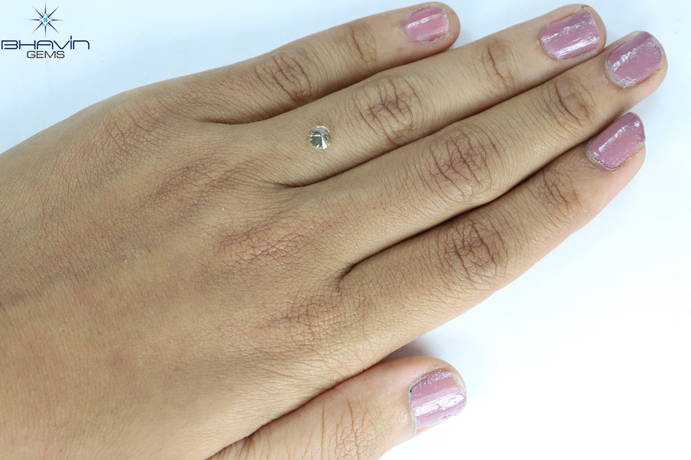 0.40 CT Round Shape Natural Loose Diamond Brown Color VS2 Clarity (4.64 MM)