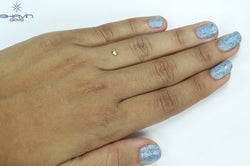 0.12 CT Round Shape Natural Diamond Green Yellow Color VS2 Clarity (3.23 MM)