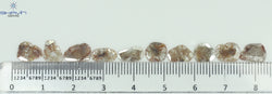 3.81 CT/10 Pcs Slice Shape Natural Loose Diamond Brown Color I3 Clarity (9.41 MM)