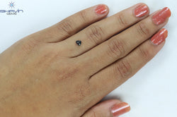 0.36 CT Heart Diamond Natural Diamond Black Diamond Clarity Opaque (4.47 MM)
