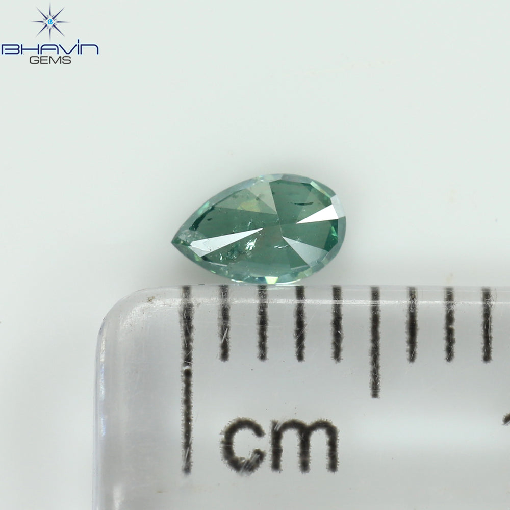 0.18 Pear Shape Natural Diamond Blue Color I1 Clarity (4.56 MM)
