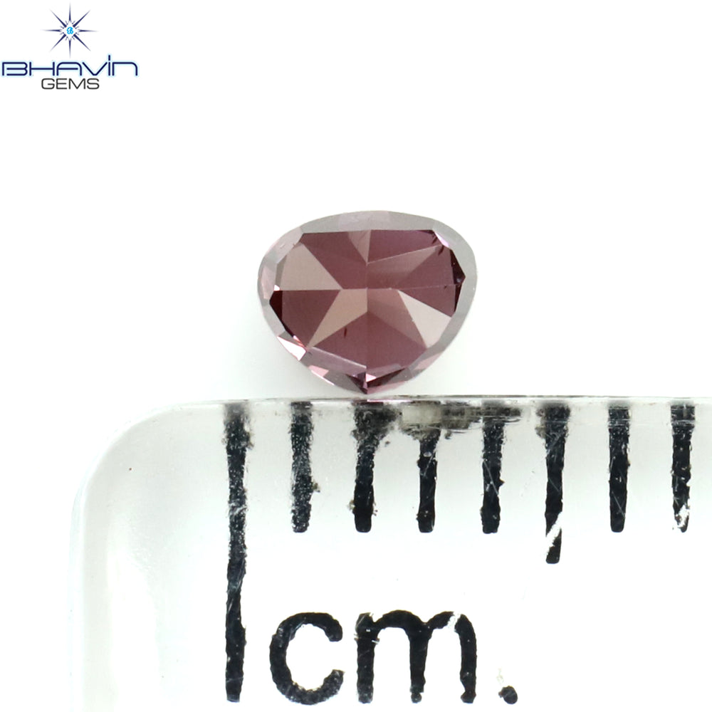 0.17 CT Heart Shape Natural Loose Diamond Pink Color VS1 Clarity (3.55 MM)
