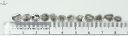 4.32 CT/12 Pcs Slice Shape Natural Diamond Salt And Pepper Color I3 Clarity (7.74 MM)