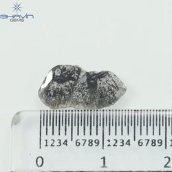 1.10 CT Slice Shape Natural Diamond Salt And Pepper Color I3 Clarity (14.00 MM)