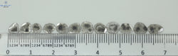 2.46 CT/12 Pcs Slice Shape Natural Diamond Salt And Pepper Color I3 Clarity (7.09 MM)