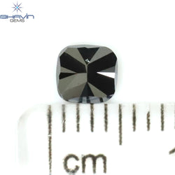 0.43 CT Cushion Shape Natural Diamond Black Color Opaque Clarity (4.40 MM)