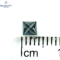 0.30 CT Princess Shape Natural Diamond Blue Color I3 Clarity (3.40 MM )