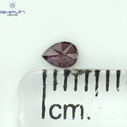 0.09 CT Pear Shape Natural Diamond Enhanced Pink Color SI2 Clarity (3.60 MM)