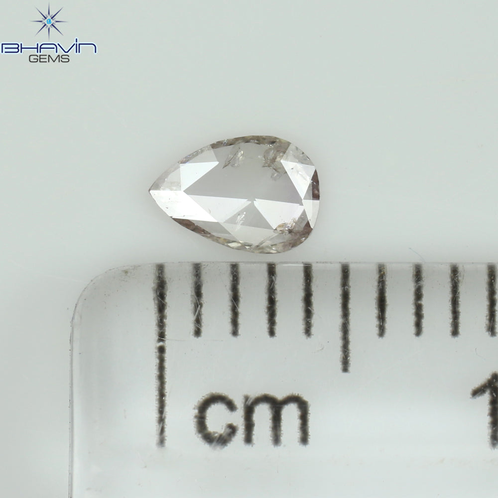 0.11 CT Pear Shape Natural Diamond Pink Color SI2 Clarity (4.66 MM)
