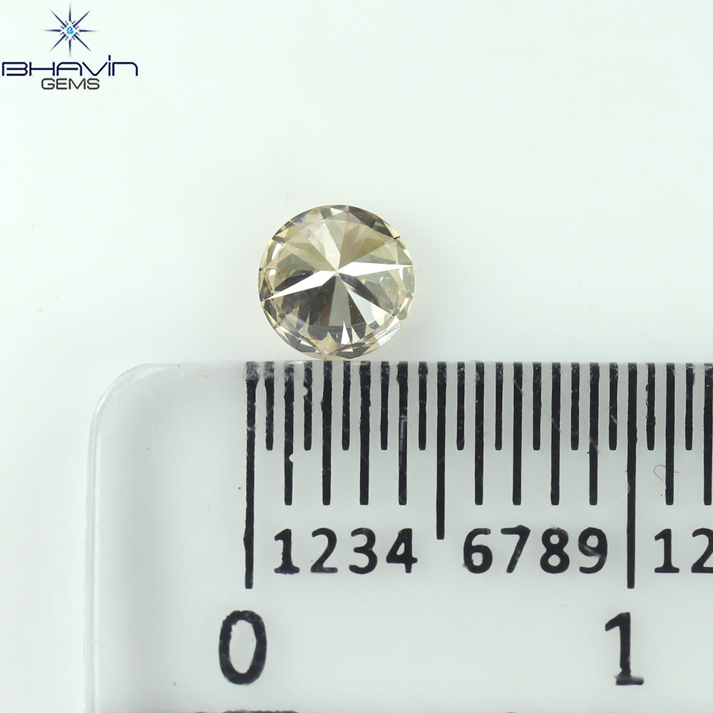 0.27 CT Round Shape Natural Loose Diamond Brown Color VS1 Clarity (4.12 MM)