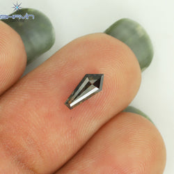 0.37 CT Kite Diamond Natural Loose Diamond Salt And Pepper Color I3 Clarity (7.30 MM)