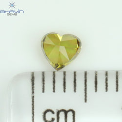 0.26 CT Heart Shape Natural Diamond Orange Color VS2 Clarity (3.68 MM)