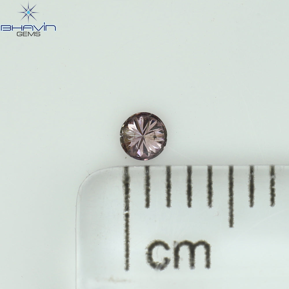 0.05 CT Round Shape Natural Diamond Pink Color I1 Clarity (2.30 MM)