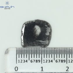 2.24 CT Slice Shape Natural Diamond Salt And Pepper Color I3 Clarity (12.15 MM)