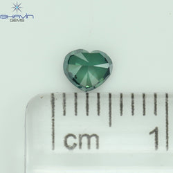 0.30 CT Heart Shape Natural Diamond Blue Color SI2 Clarity (4.34 MM)