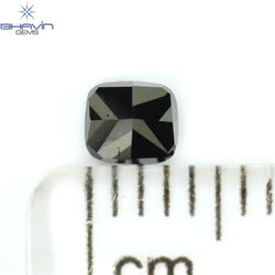 0.23 CT Cushion Shape Natural Diamond Black Color Opaque Clarity (3.70 MM)