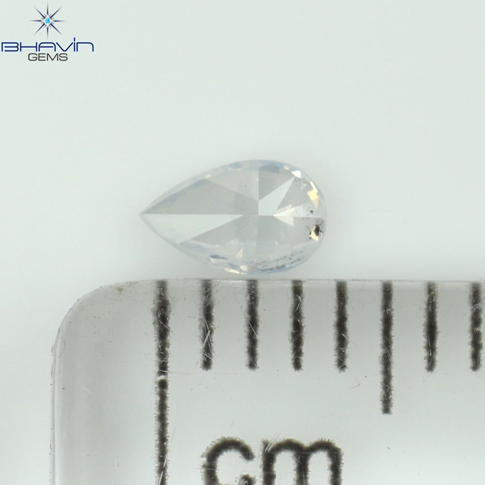 0.13 CT Pear Shape Natural Diamond White Color SI1 Clarity (4.20 MM)