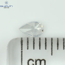 0.13 CT Pear Shape Natural Diamond White Color SI1 Clarity (4.20 MM)
