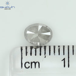 0.72 CT Oval Shape Natural Diamond White Milky Color I3 Clarity (6.15 MM)
