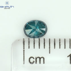 0.28 CT Oval Shape Natural Diamond Blue Color SI1 Clarity (4.63 MM)